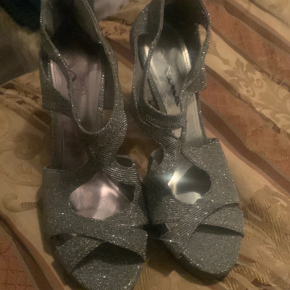 High heeled sparkly dress shoes